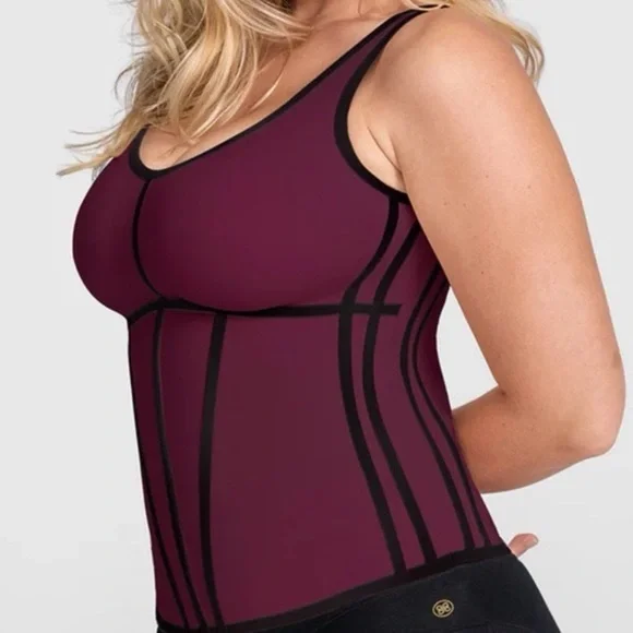 NWOT HONEYLOVE BOLDNESS TANK IN FIG size MEDIUM Shapewear top compression - Picture 2 of 7